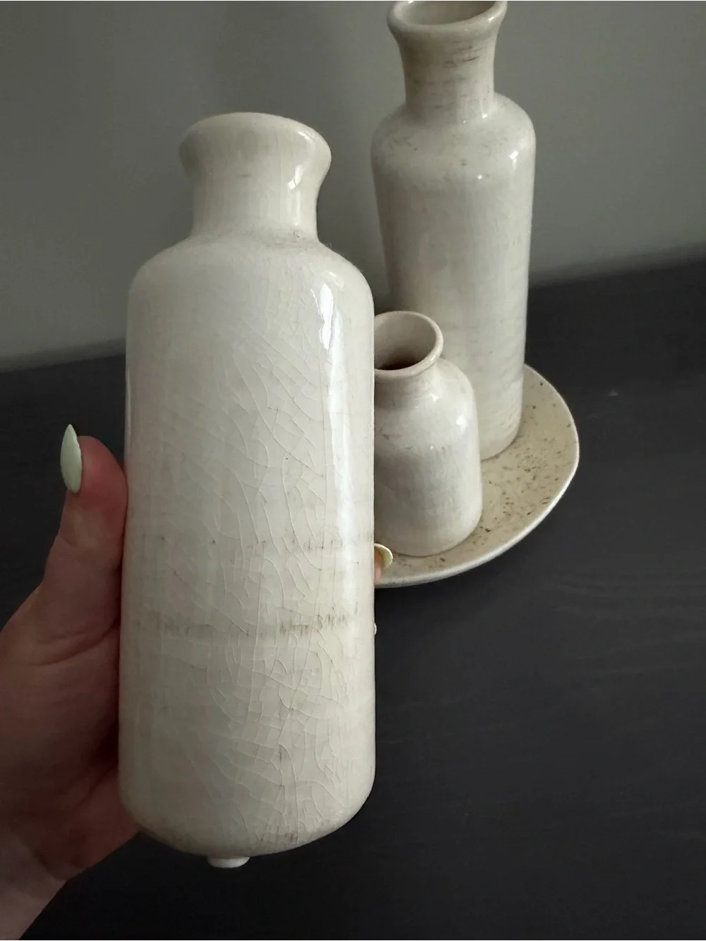 Neutral Ceramic Vase Trio